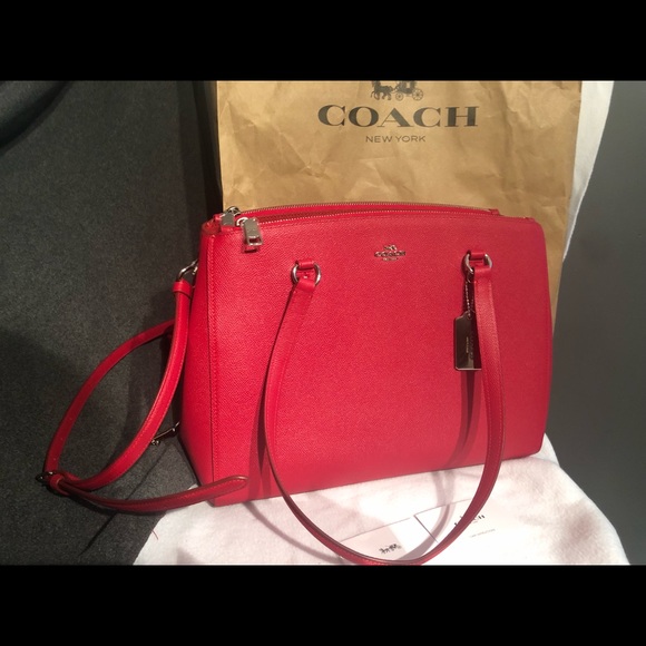 Coach Handbags - Red Large Coach Carryall